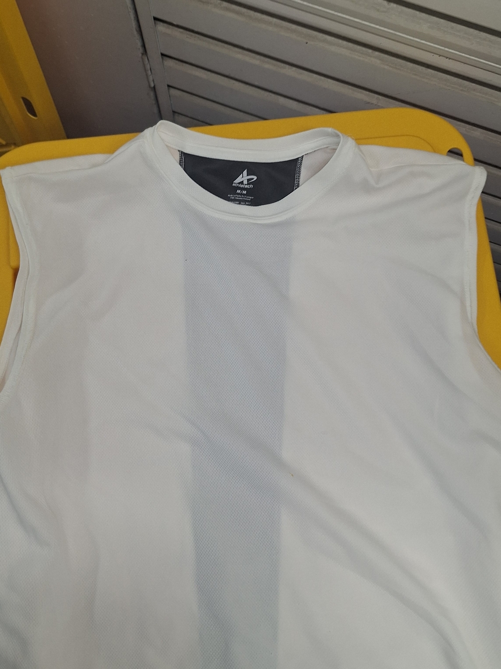 Athletech White Men's Performance Mesh Tank Top